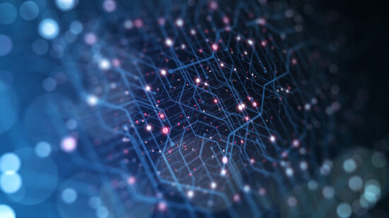 Motherboard Circuit Background. Virus detected over circuit board. Worm, cyber attack, antivirus, firewall alert and danger warning concept. Futuristic PCB. 3D render